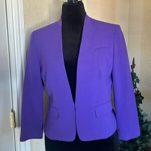 Calvin Klein Purple Blazer/Jacket Size 10 One Button, Lined